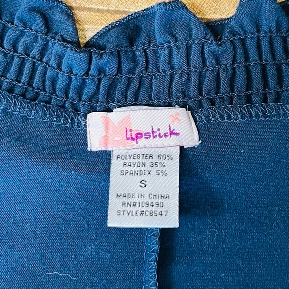 Lipstick Size Small Elegant Navy Blue Dress - Picture 8 of 8